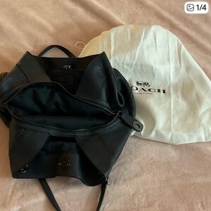 Coach Dark Leather Shoulder Bag